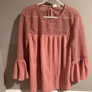 GAP Blush Lace Top